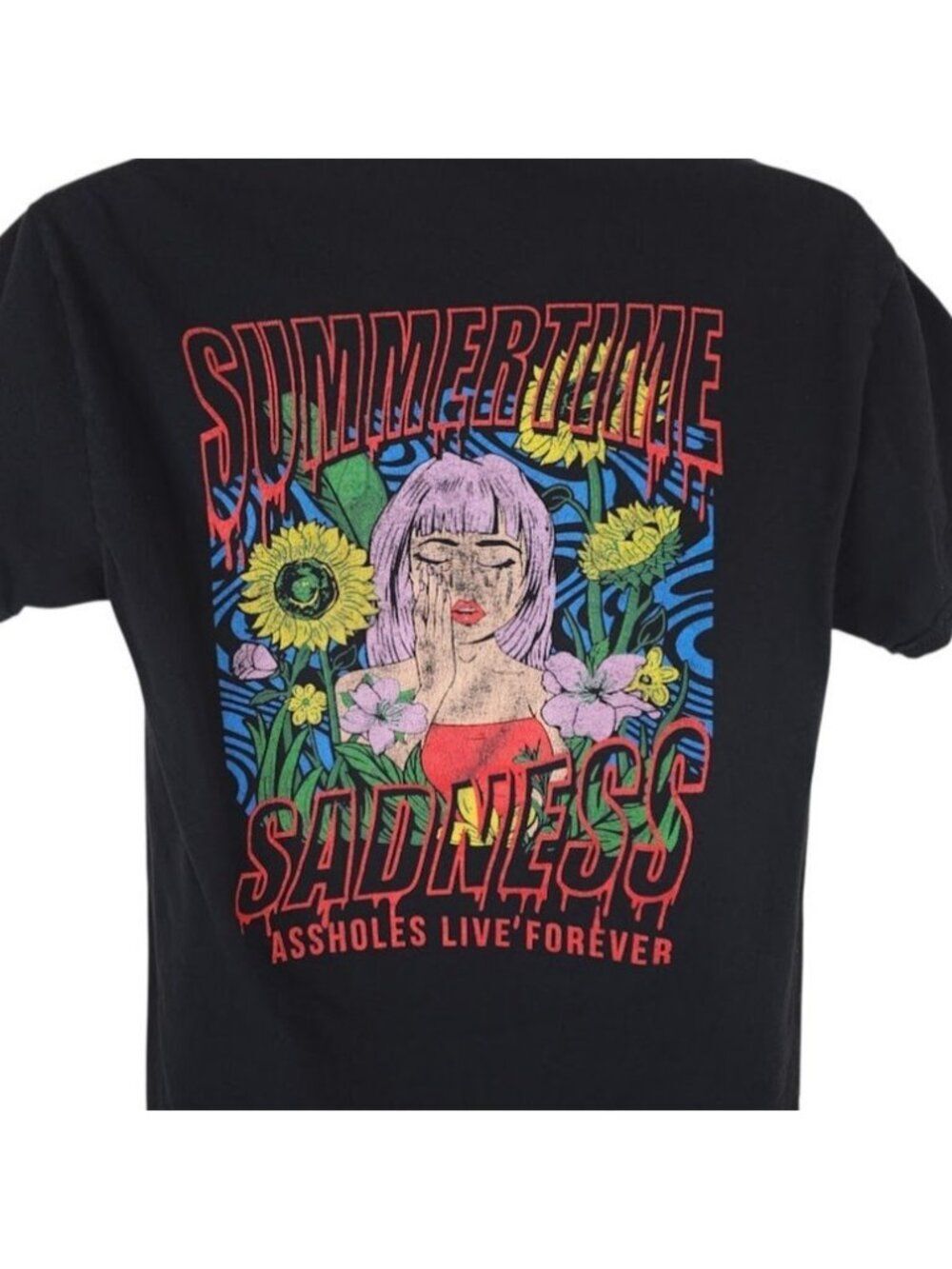 Assholes*s Live Forever T Shirt Mens Size Medium Black Summertime Sadness